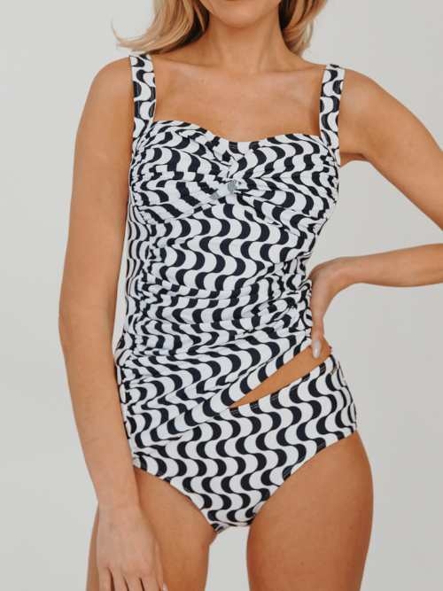 Bomain Miami navy-blau tankini set