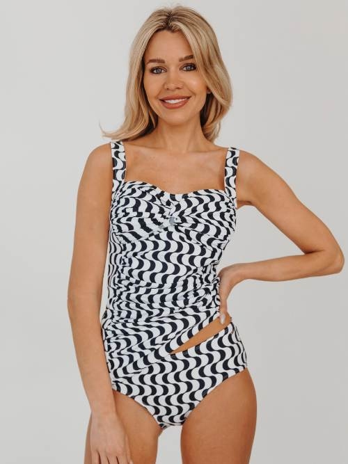 Bomain Miami navy-blau tankini set