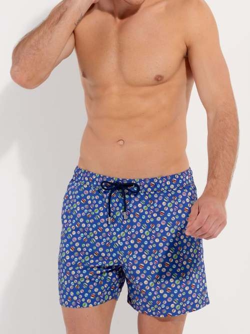 HOM Bademode SoCoa blau/print badehose