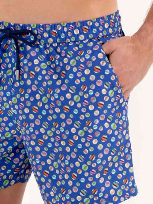 HOM Bademode SoCoa blau/print badehose