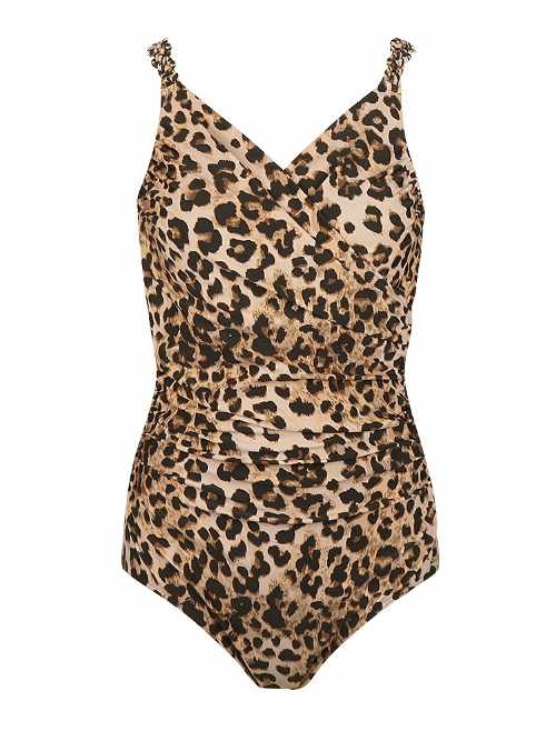 Mila Leopard braun/print badeanzüge