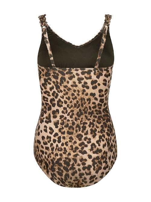 Mila Leopard braun/print badeanzüge