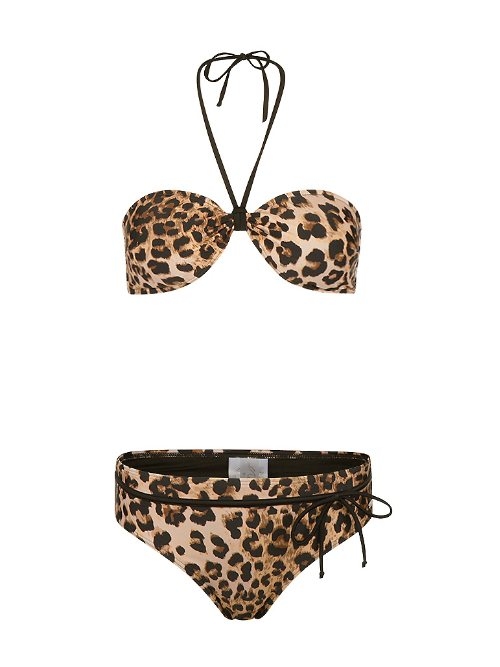 Mila Leopard braun/print set