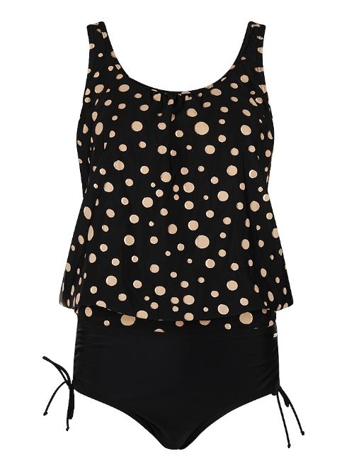 Mila Golden Dots schwarz tankini set
