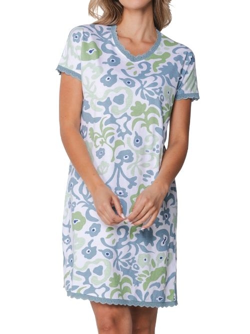Pastunette Damen blau nachtkleid