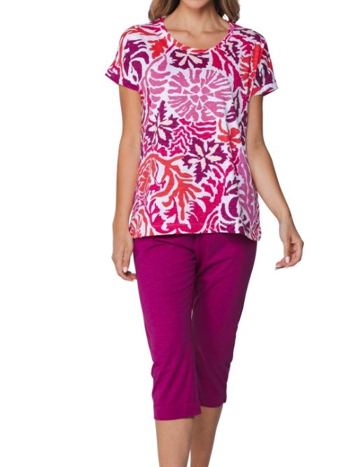 Pastunette Damen pink pyjama