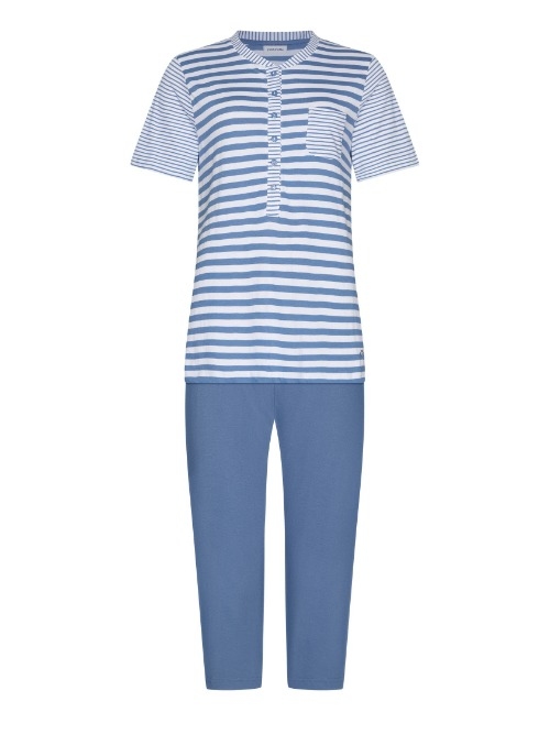 Pastunette Damen blau pyjama