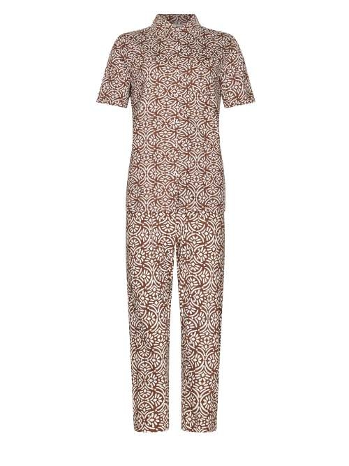 Pastunette Damen braun pyjama