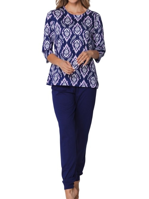 Pastunette Damen navy-blau pyjama
