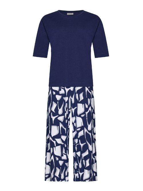 Pastunette Damen navy-blau pyjama