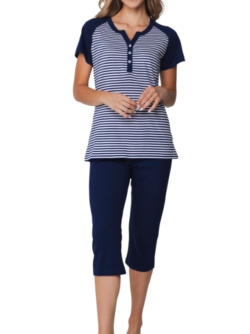Pastunette Damen navy-blau pyjama