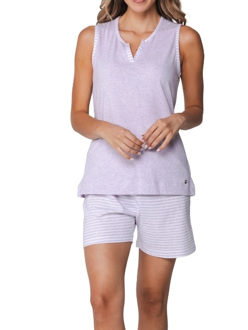 Pastunette Damen violett shortama