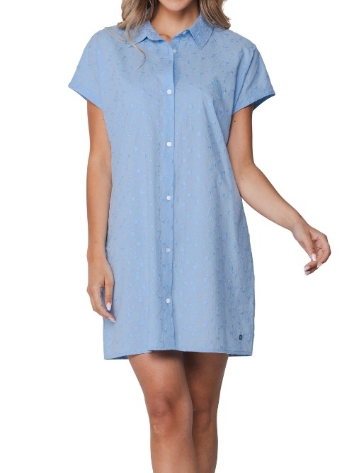 Pastunette Damen blau nachtkleid