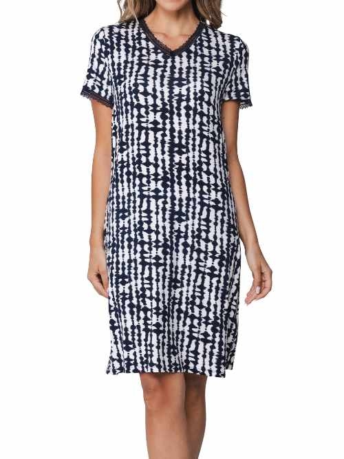 Pastunette Damen blau nachtkleid