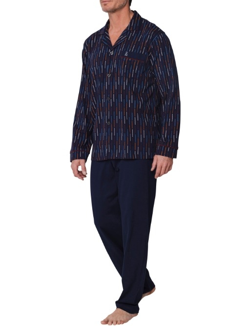 Robson Herren navy-blau pyjama