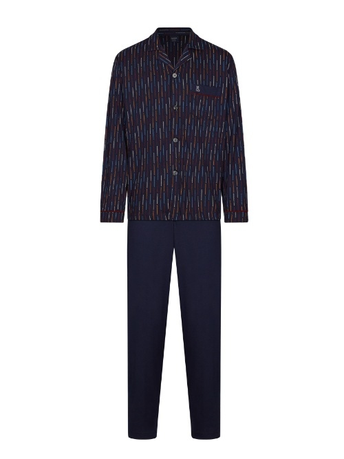 Robson Herren navy-blau pyjama