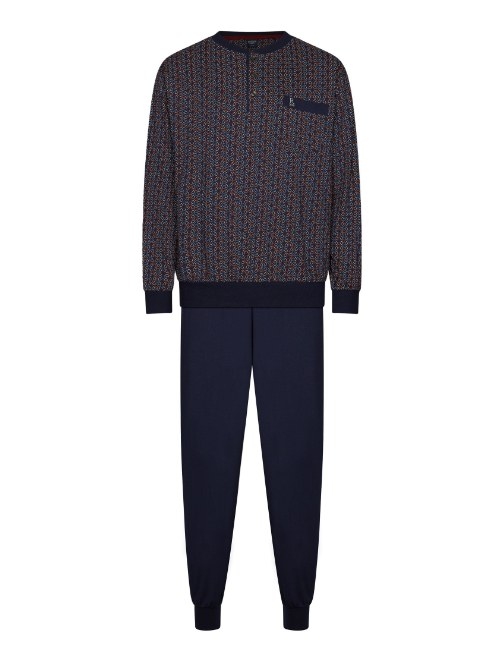 Robson Herren navy-blau pyjama