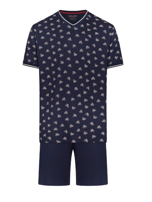 Pastunette Herren navy-blau shortama