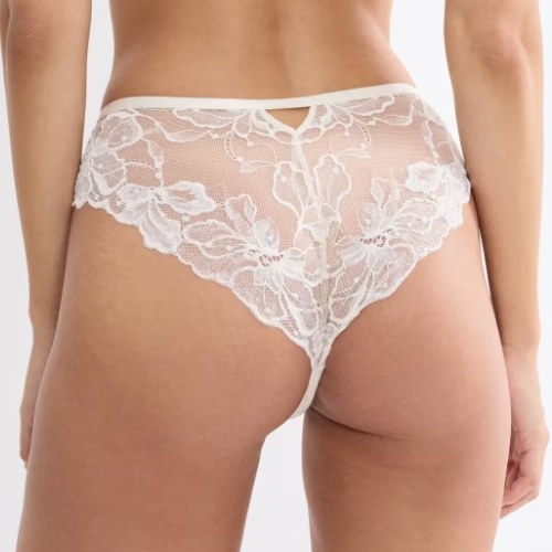 Triumph Gardenia Florale gebrochenes weiß slip
