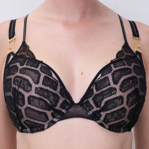 Chantelle Reptilia schwarz push up bh