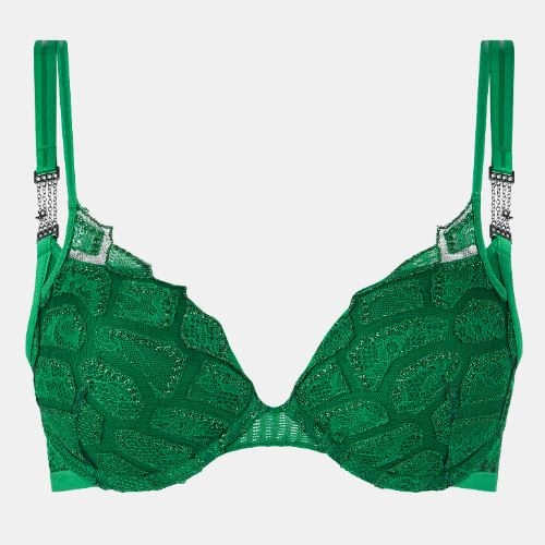 Chantelle Reptilia grün push up bh
