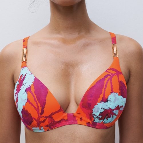 Chantelle Bademode Icon orange push up bikini bh