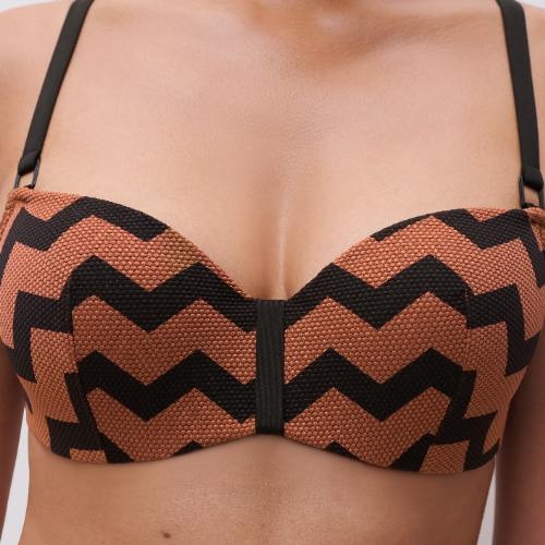Chantelle Bademode Totem braun gemoldefer bikini bh
