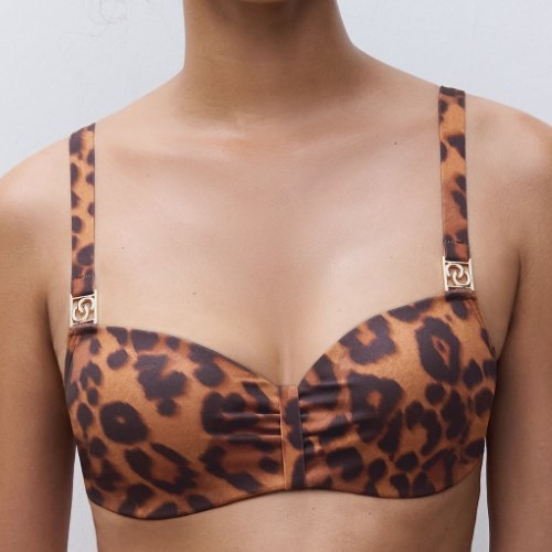 Chantelle Bademode Sauvage braun gemoldefer bikini bh