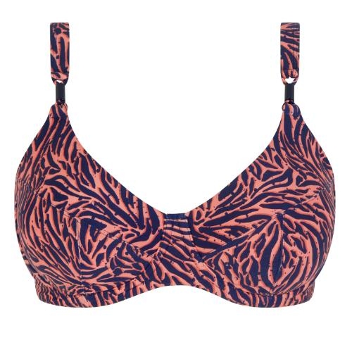 Femilet Badmode Tidra navy-blau/pink unwattierter bikini bh