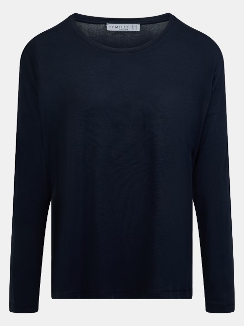 Femilet Nachtmode Yara blau schlafshirt