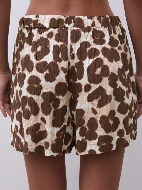 Femilet Nachtmode Layla braun/print pyjama-hose