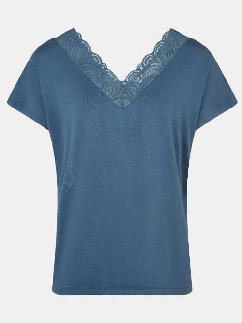 Femilet Nachtmode Josie jeans blau schlafshirt