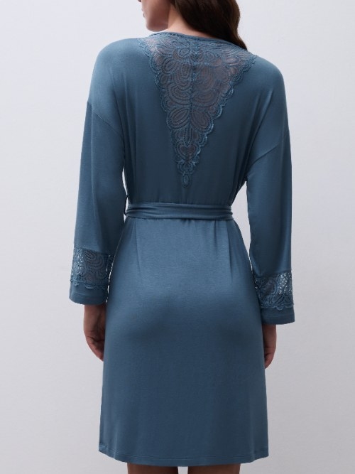 Femilet Nachtmode Josie jeans blau kimono