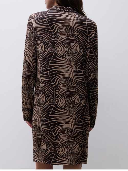 Femilet Nachtmode Daisy braun/print nachtkleid