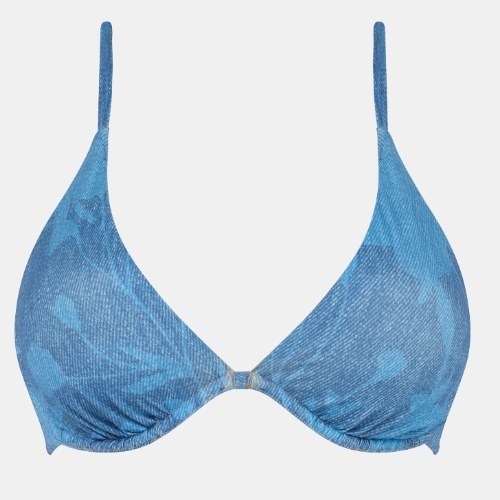 Chantelle Bademode Easy Pop jeans blau unwattierter bikini bh