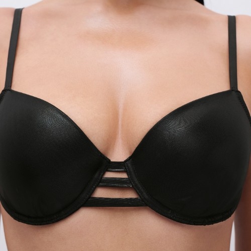 Chantelle Bademode Metallic schwarz gemoldefer bikini bh