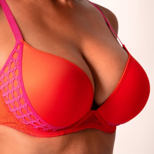 Chantelle Poison rot/pink push up bh
