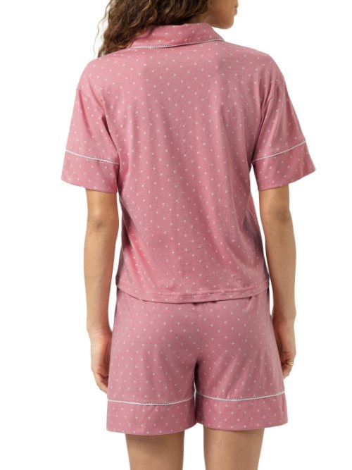 Mey Nachtmode Crochet Dots rosewood shortama