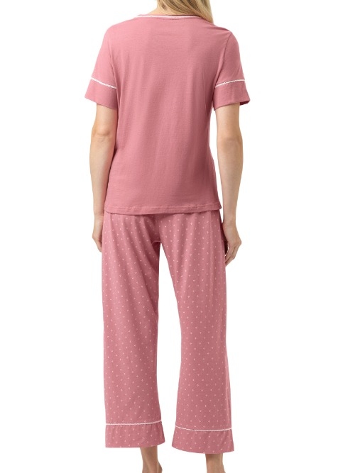 Mey Nachtmode Crochet Dots rosewood pyjama