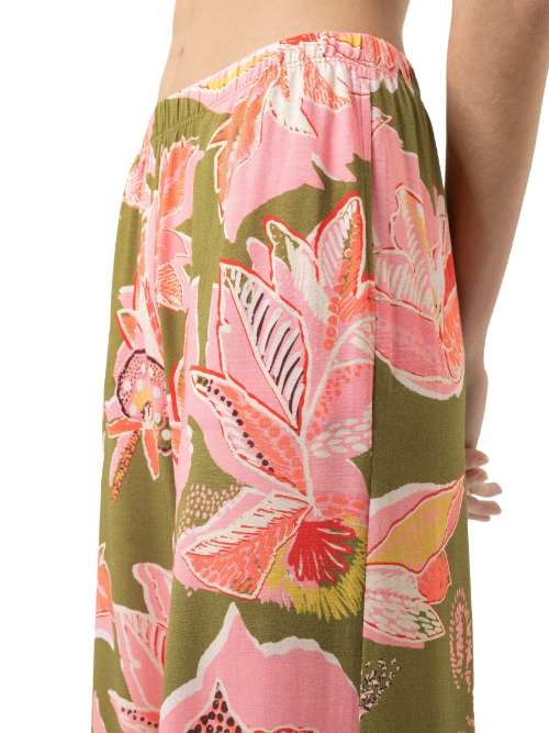 Mey Nachtmode Flower Whirl grün/print pyjamahose