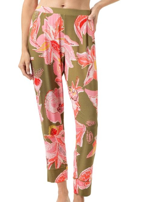 Mey Nachtmode Flower Whirl grün/print pyjamahose