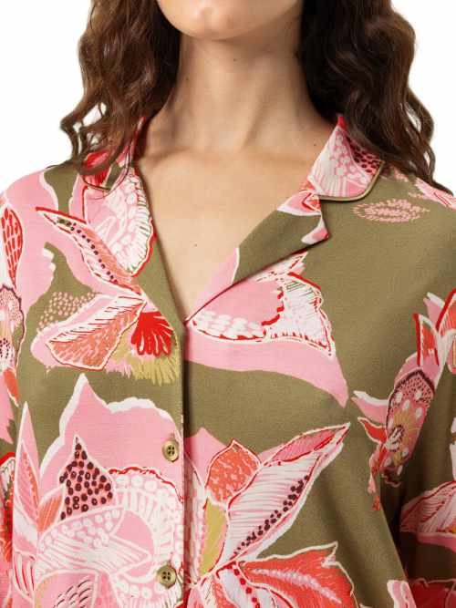 Mey Nachtmode Flower Whirl grün/print pyjama