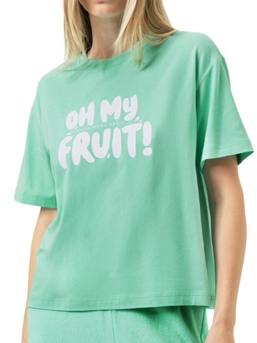 Mey Nachtmode Solid Love grün schlafshirt