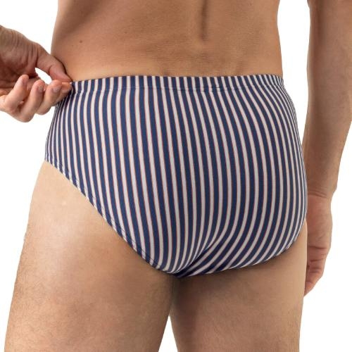 Mey Heren Coral Stripes blau männer slip