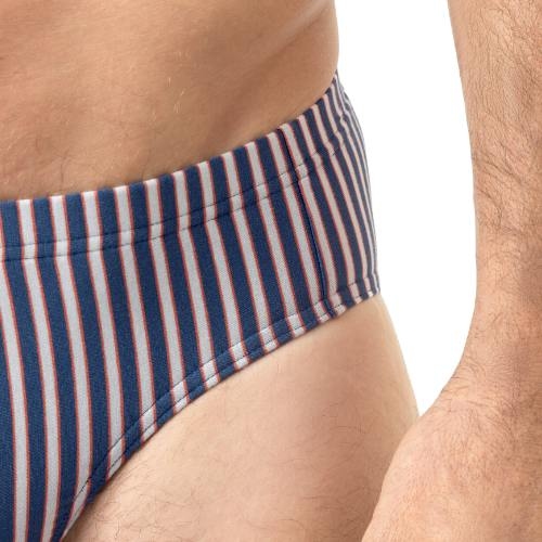 Mey Heren Coral Stripes blau männer slip