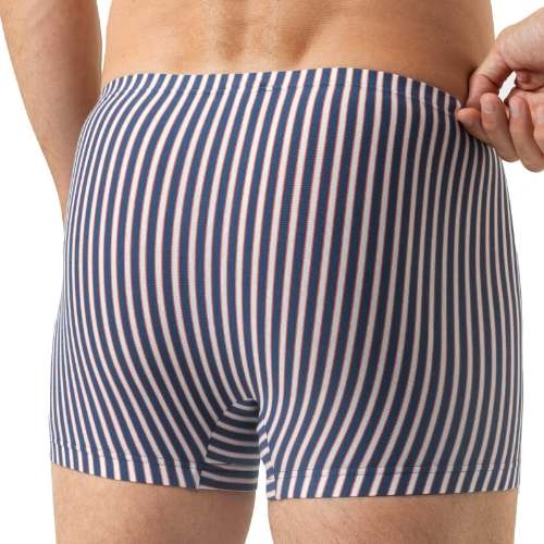 Mey Heren Coral Stripes blau baumwoll-boxershort