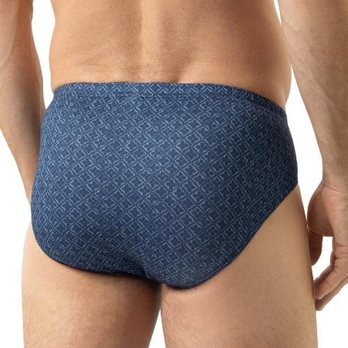 Mey Heren Flowery Blue blau männer slip