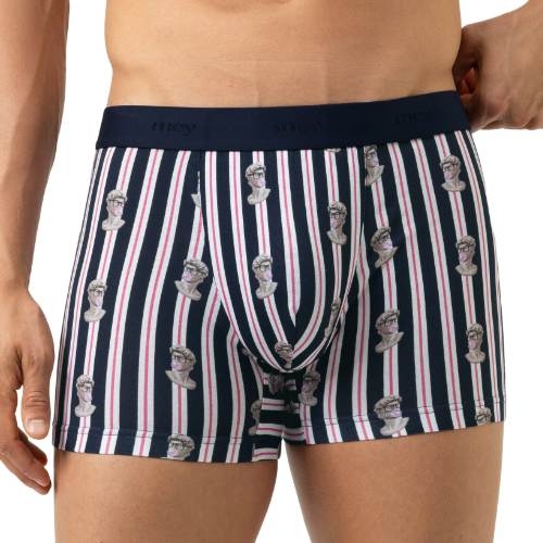 Mey Heren Marble Muse navy-blau baumwoll-boxershort