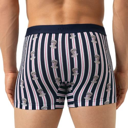 Mey Heren Marble Muse navy-blau baumwoll-boxershort