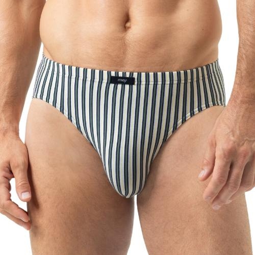 Mey Heren Palm Stripes grau/weiß männer slip